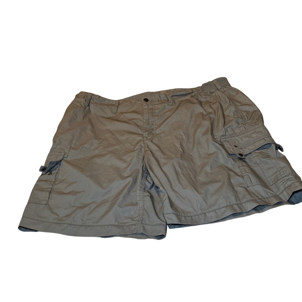 Haband Travelers Cargo Shorts Mens 44 Gray Utility Hiking/Utility Style 079